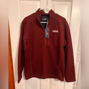 NWT Vineyard Vines Men's Mountain Sweater Fleece Quarter-Zip